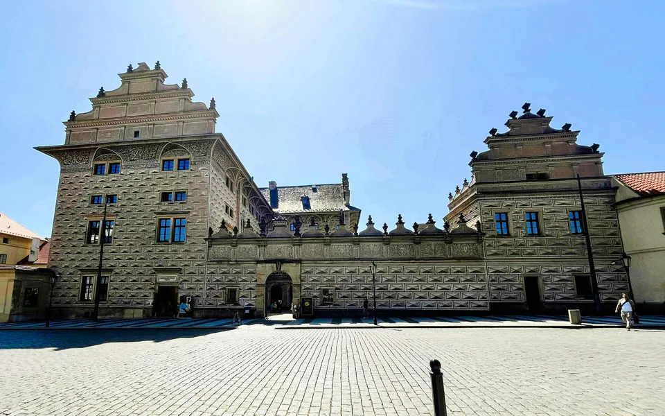 Historic decorated facade in Prague’s Castle district