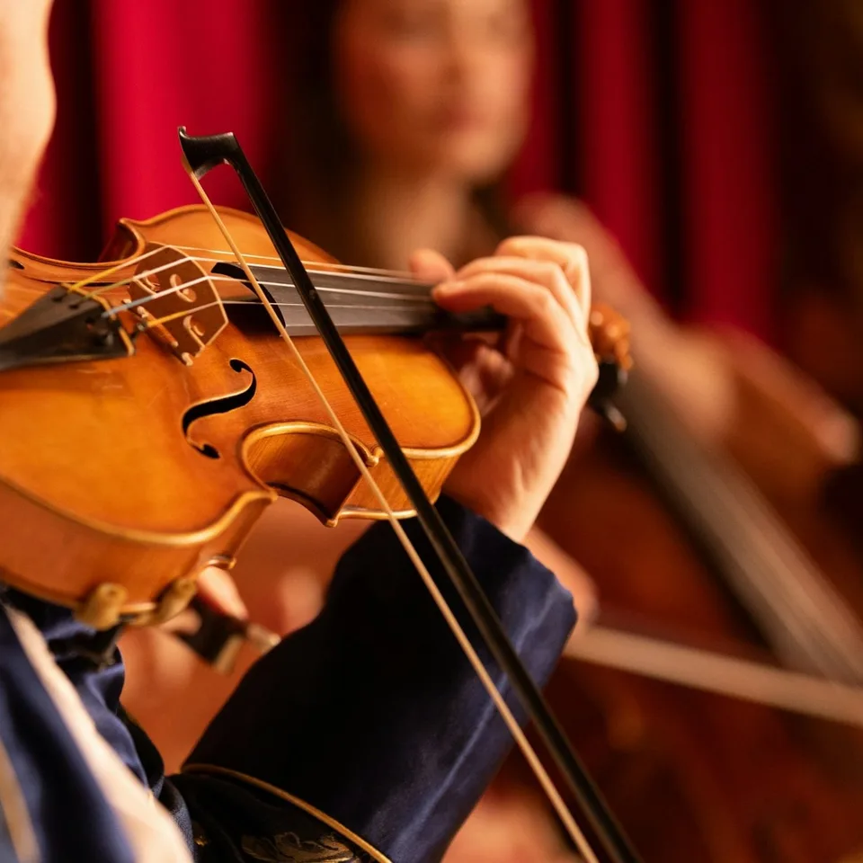 Musician playing a violin